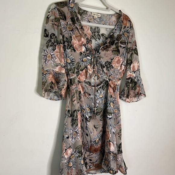 For Love and Lemons Luciana Flower Burnout dress - Picture 3 of 6